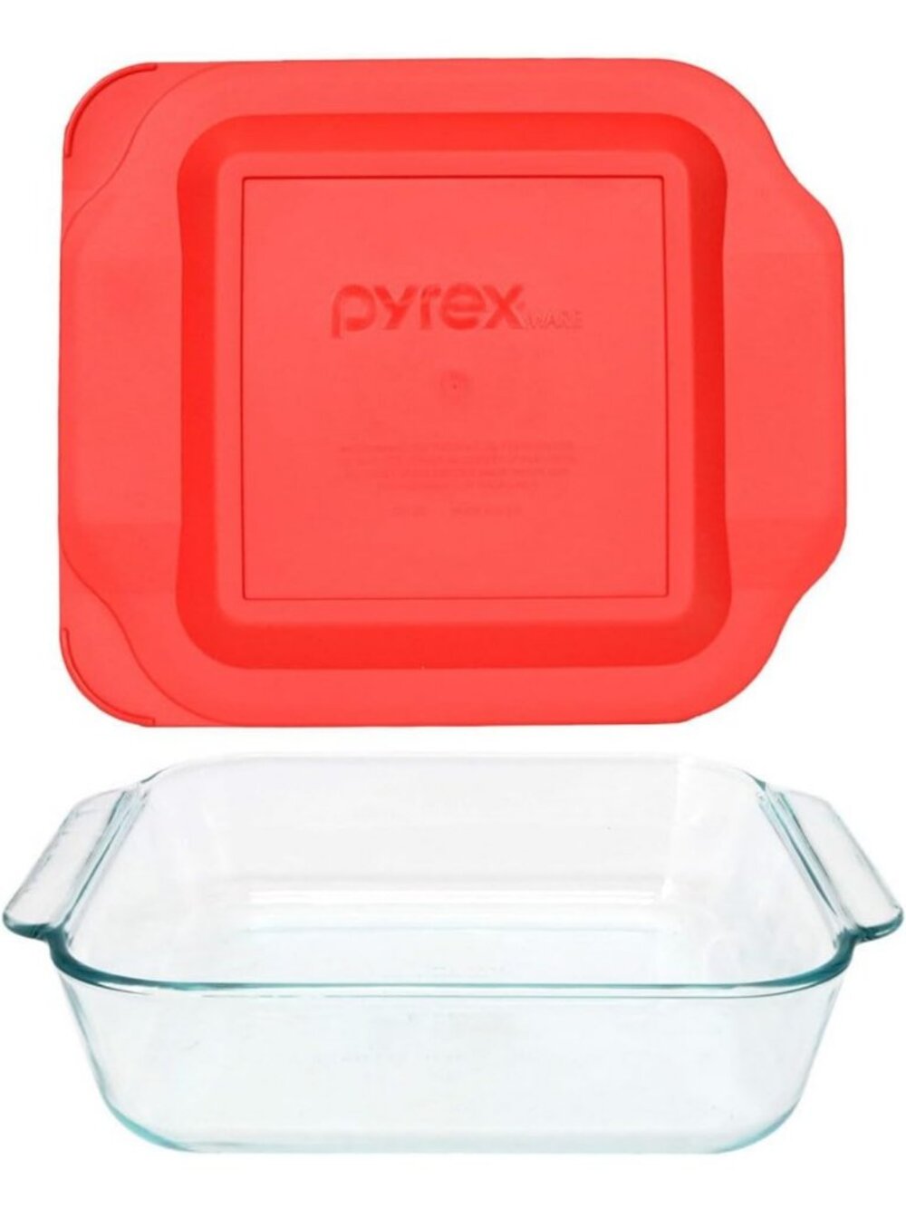 2-Quart Glass Baking Dish with Red Lid - Durable, Oven Safe, Made in USA